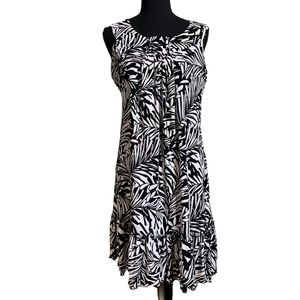 Enfocus Studio Women’s Black and White Sleeveless Dress Size 6